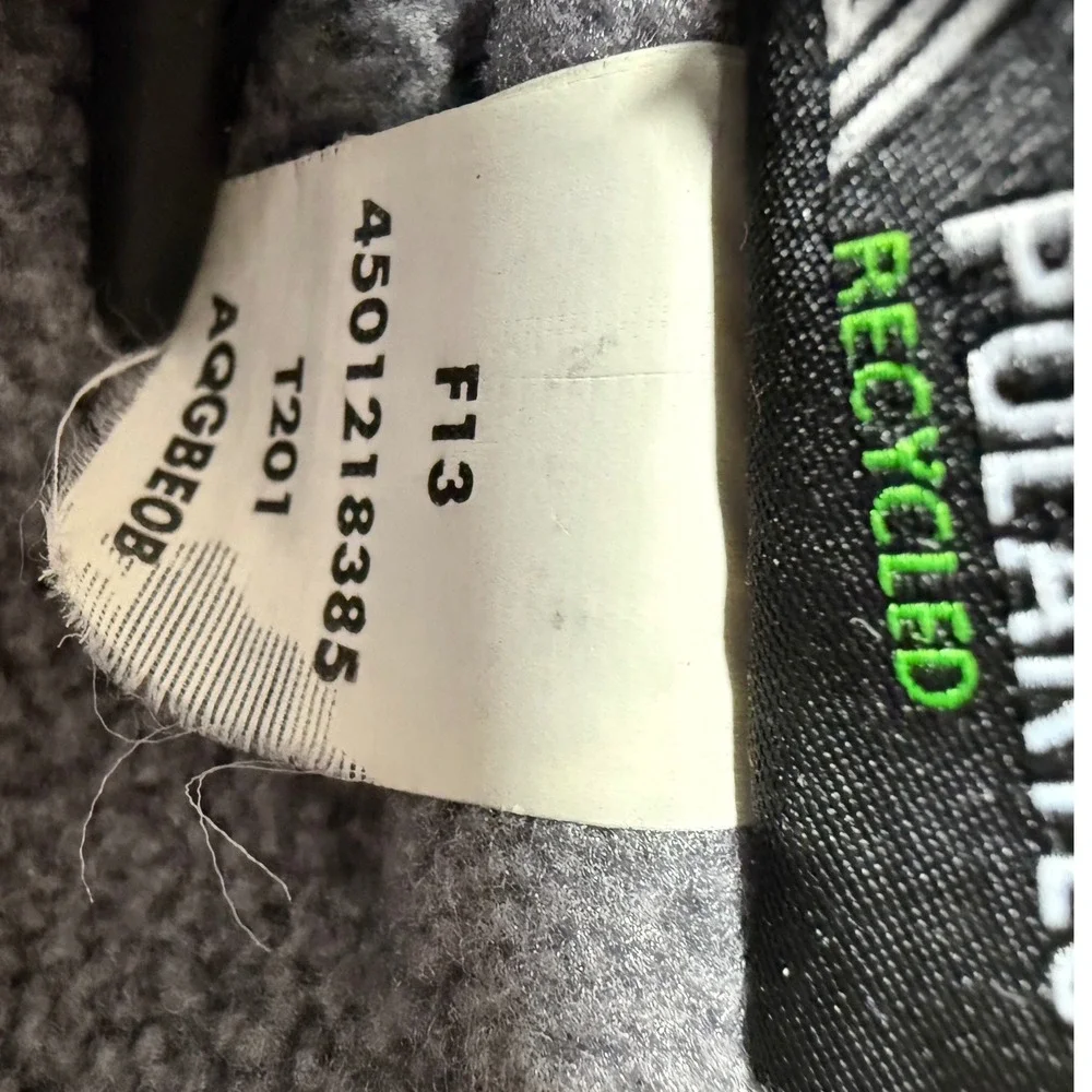 The North Face Fleece Denali Jacket Boys Youth L 14/16 Zip Up Gray Blue Polartec